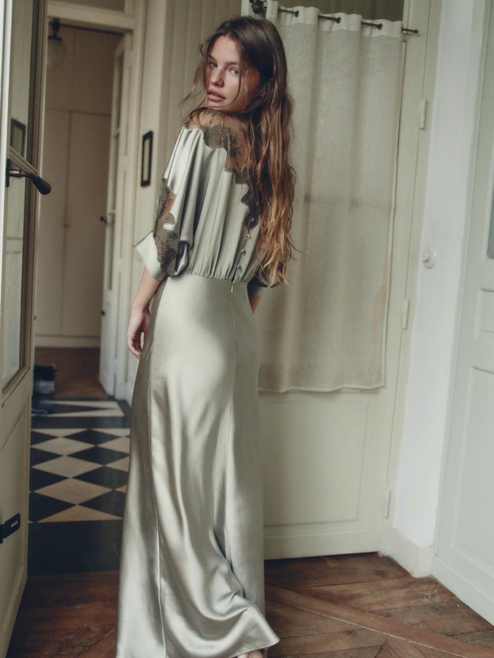 BNWT ZARA SATIN LACE DRESS